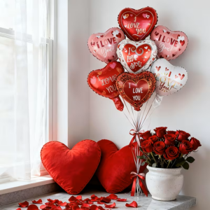 10pcs Valentine's Day Heart Balloons