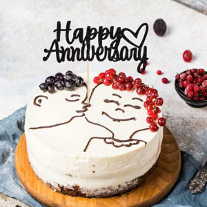 1pc Happy anniversary cake decoration