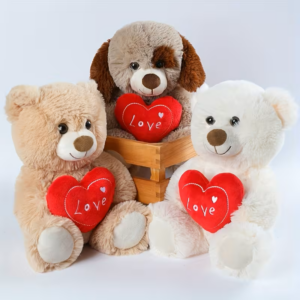 26cm/10.23in Love Heart Bear & Dog Stuffed Animal