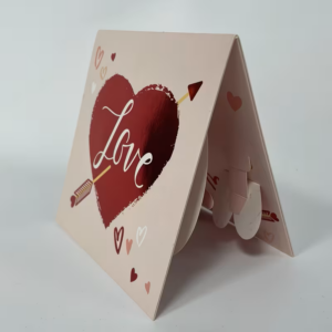 A 3D Pop-Up Valentine'S Day Heart Card with a 90° Design